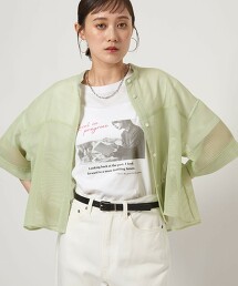 ＜at ease＞相片圖案短袖T恤