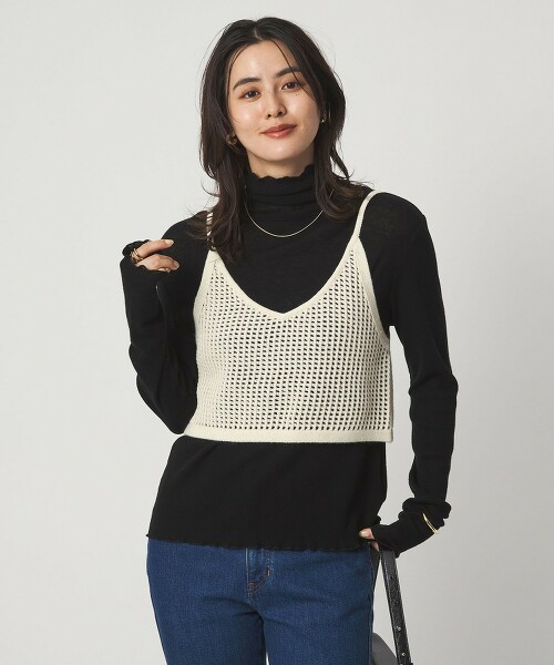 2WAY亮片針織吊帶背心