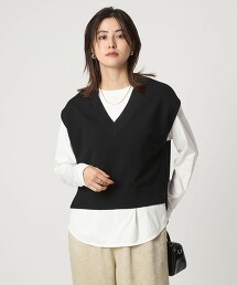 V領針織背心