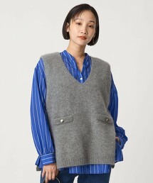 絨毛針織背心