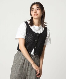 網眼針織馬甲背心