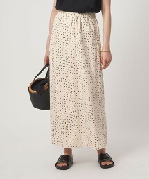 BREEZE LINEN 涼爽亞麻點點窄裙