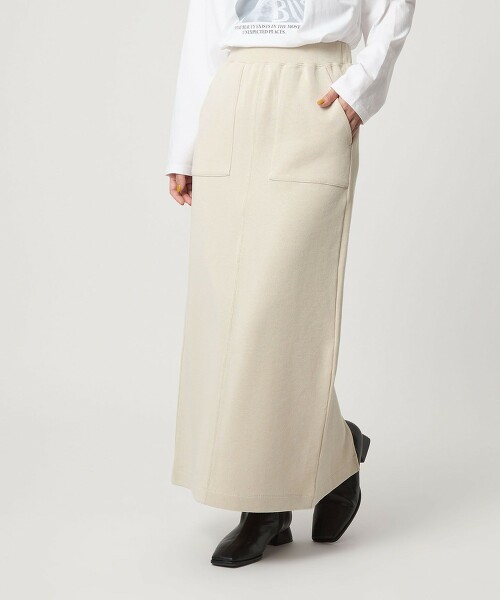 ＜at ease＞雙面布料窄裙