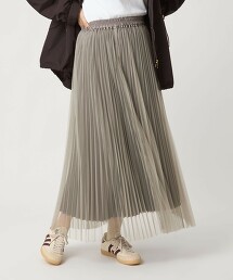 2WAY薄紗打摺裙