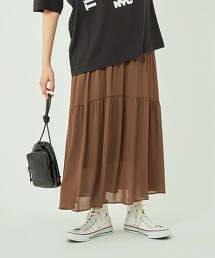 透膚楊柳蛋糕裙
