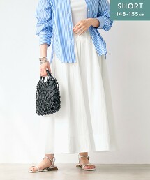 ［SHORT/H148-155cm］皺褶 裙子 素色