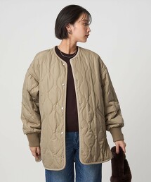 防潑水正反兩用絎縫短外套