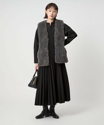 水洗打摺長袖洋裝