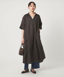 亞麻襯衫洋裝