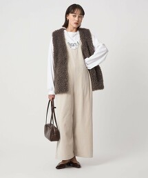 萬能燈芯絨彈性針織連身褲