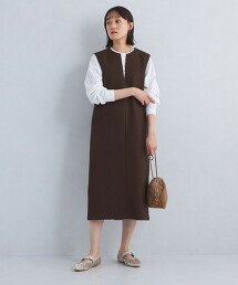 平紋緯編布開口領洋裝