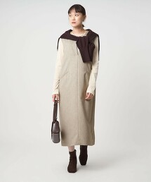  開口領背心洋裝