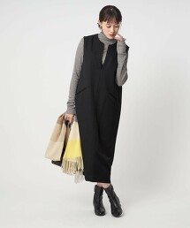  開口領背心洋裝