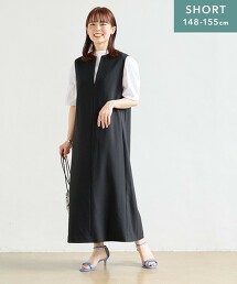 ［SHORT/H148-155cm］V領 連衣裙