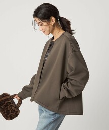 瓦楞無領短外套