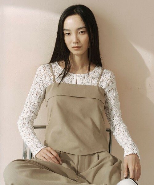 ＜SEASONAL COLLECTION＞2WAY蕾絲開襟衫