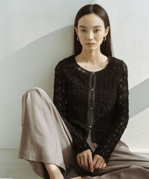 ＜SEASONAL COLLECTION＞2WAY蕾絲開襟衫