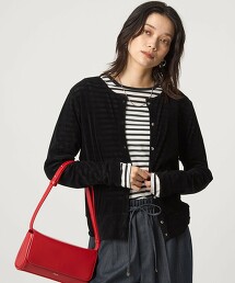 【結論系列】極致透膚植絨印花開襟衫 日本製