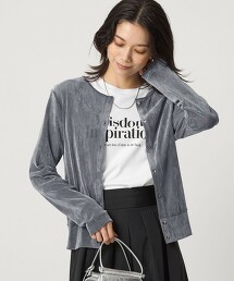 【結論系列】極致透膚植絨印花開襟衫 日本製
