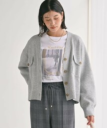 ＜at ease＞雙口袋針織外套