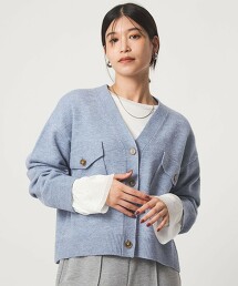 ＜at ease＞雙口袋針織外套