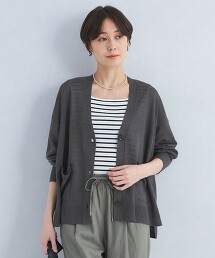 法式亞麻V領開襟衫