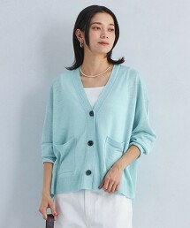 法式亞麻V領開襟衫