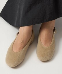 側邊扣環平底鞋