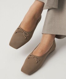 Wellness 防潑水 方形可水洗芭蕾平底鞋