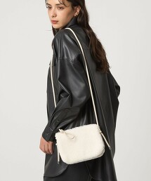 毛絨刷毛拉鍊迷你單肩包