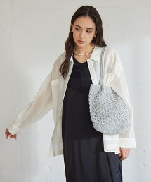 蕾絲金屬紗線托特包