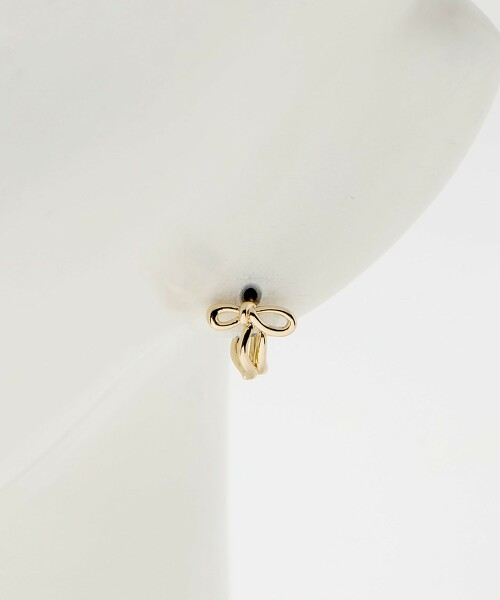 蝴蝶結圓圈耳釘