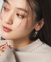 水滴圓圈耳環