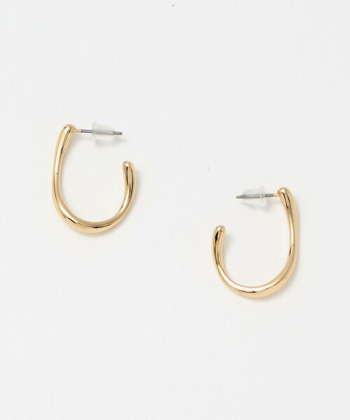 水滴圓圈波浪耳釘