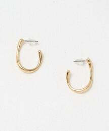 水滴圓圈波浪耳釘