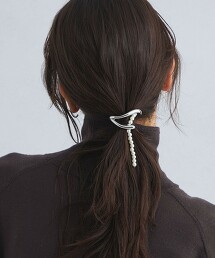 金屬線條仿珍珠髮夾