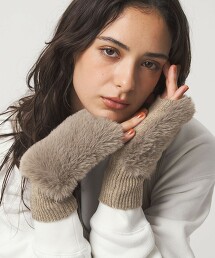 ＜VINCENT PRADIER＞仿皮草手套