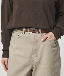 壓線金屬扣環腰帶