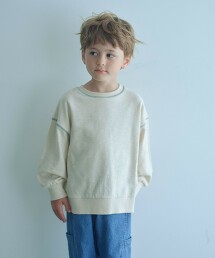 毛圈布配色壓線上衣 100cm-160cm