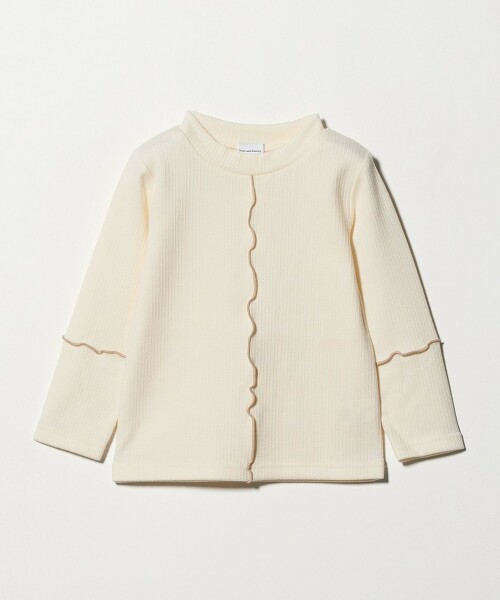 配色捲邊起毛羅紋抽針上衣 100cm-160cm