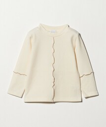 配色捲邊起毛羅紋抽針上衣 100cm-160cm