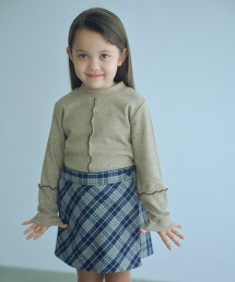 配色捲邊起毛羅紋抽針上衣 100cm-160cm