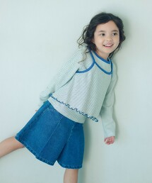 橫條紋T恤＋吊帶背心套組 100cm-130cm