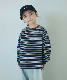 多彩橫條紋T恤 100cm-160cm