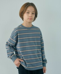 寬條紋長袖T恤 / 童裝 100cm-160cm