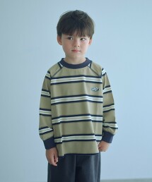 【特別訂製】＜UNIVERSAL OVERALL＞橫條紋上衣 100cm-130cm