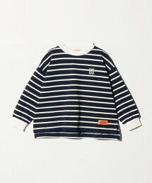 【特別訂製】＜UNIVERSAL OVERALL＞橫條紋長袖上衣 100cm-130cm