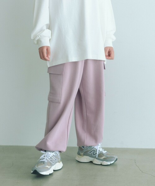 寬版運動工裝褲 LT.PINK 100cm-160cm