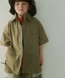【特別訂製】＜WILD THINGS＞短袖拉鍊襯衫 110cm-130cm