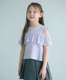 【COOL CHIC GIRLS STYLE】荷葉短袖T恤 120cm-160cm